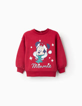 Saco navideño rojo con estampado de Minnie Mouse para bebé