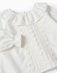 Blusa Manga Larga Cuello Beige Zippy detalle