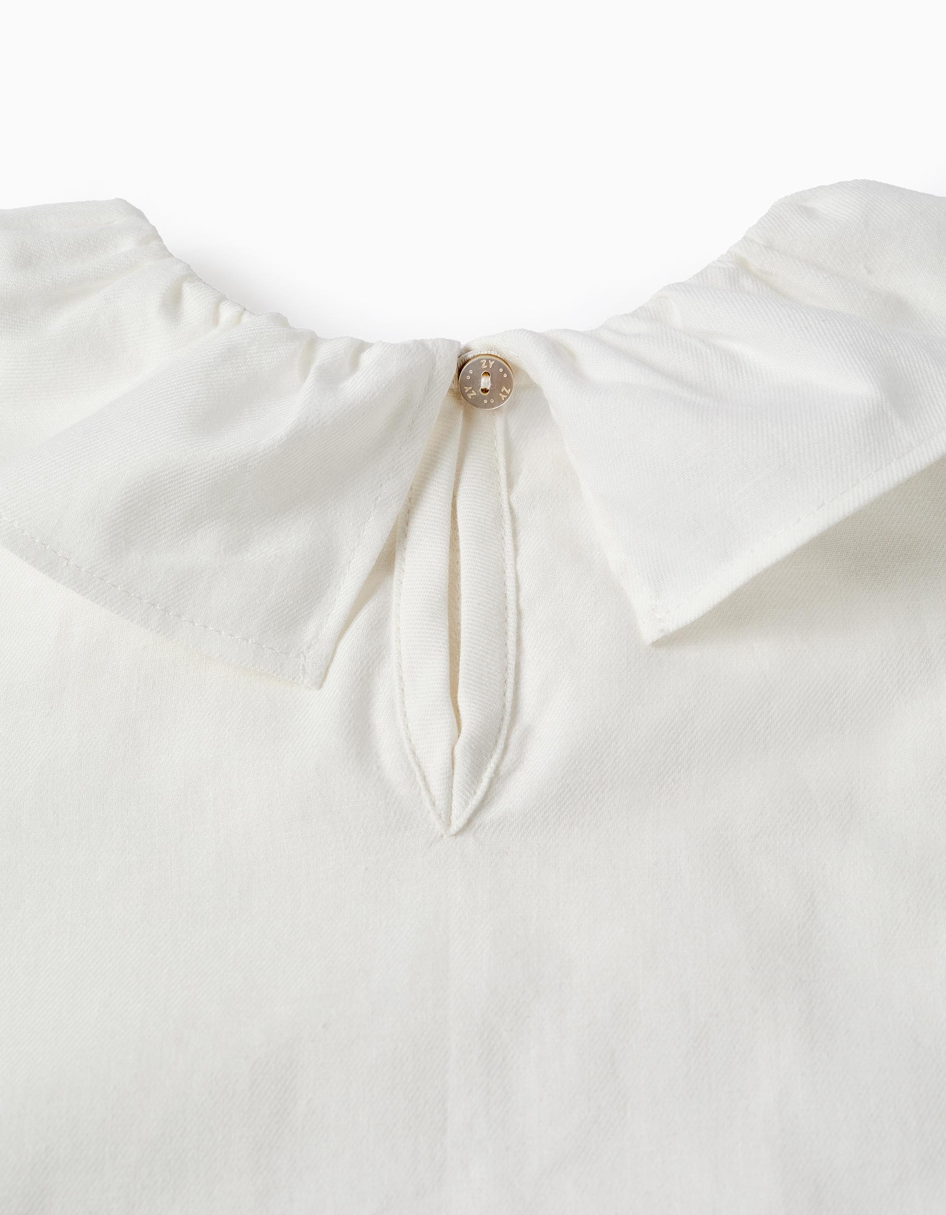 Blusa Manga Larga Cuello Beige Zippy detalle