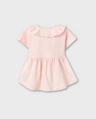 Blusa Cuello Plisado Rosa Zippy Detalle