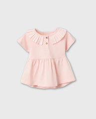 Blusa Cuello Plisado Rosa Zippy