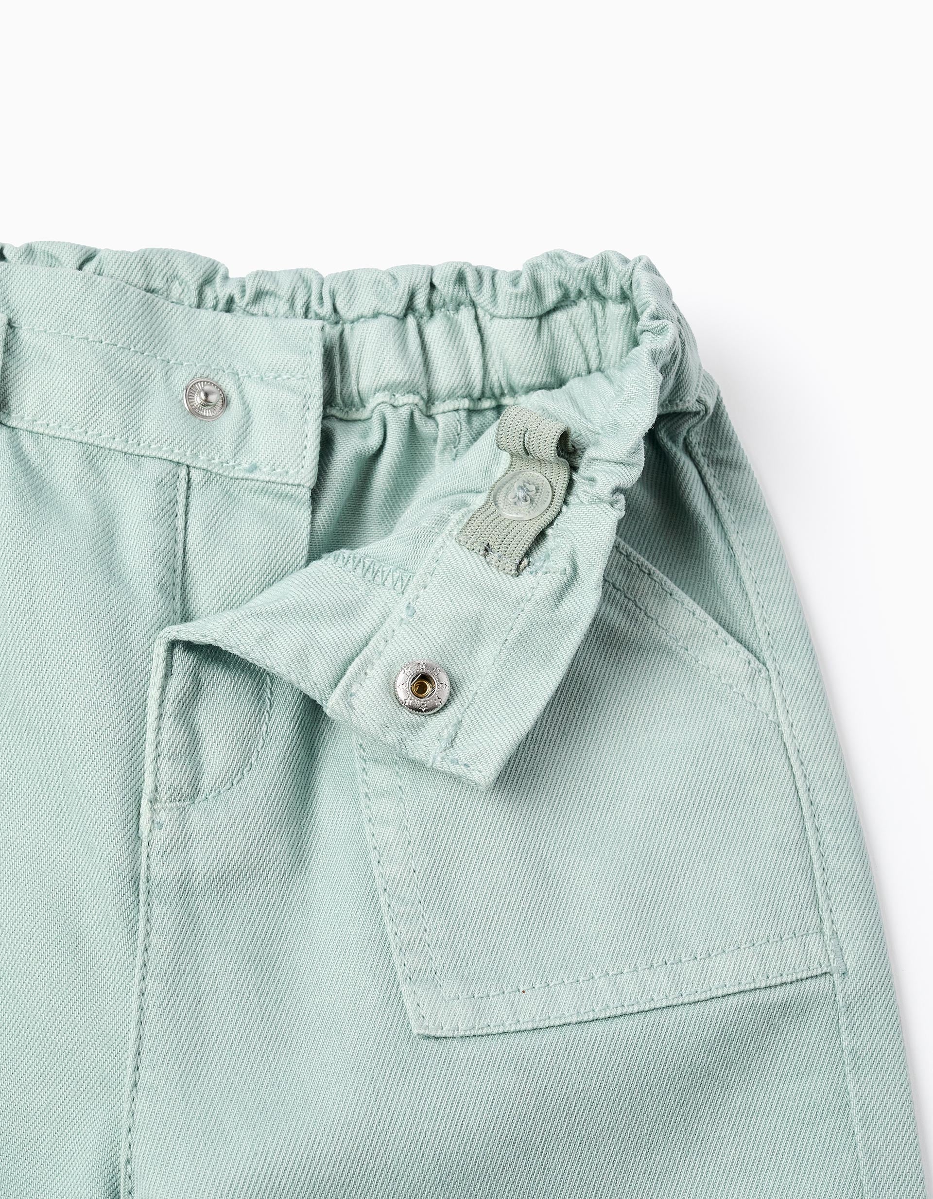 Pantalón Resortado Bebé Niña Verde Zippy DETALLE
