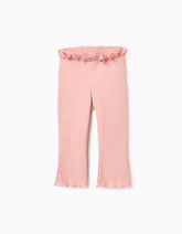 Pantalón Acanalado Bebé Niña Rosa Pastel Zippy