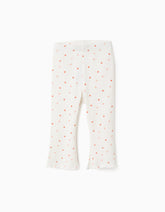 Pantalón acanalado blanco con corazones Zippy