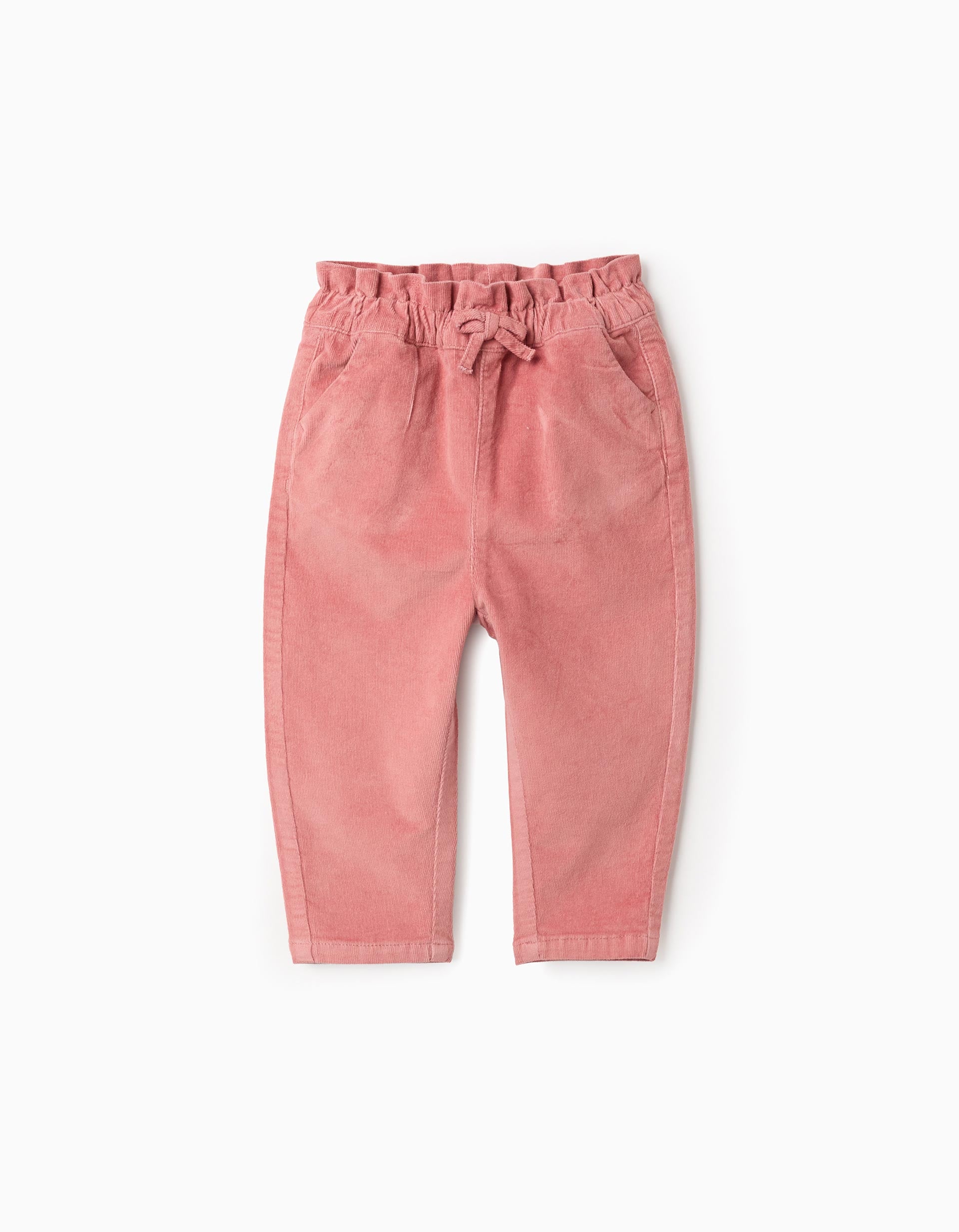 Pantalón de pana rosa con cintura ajustable para bebé Zippy