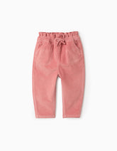 Pantalón de pana rosa con cintura ajustable para bebé Zippy