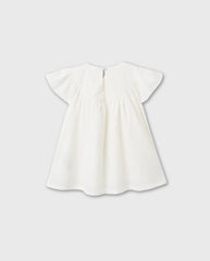 Vestido Bordado Volantes Blanco Zippy Verano