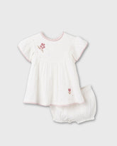 Vestido Con Panty Flor Blanco Zippy