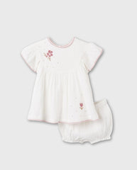 Vestido Con Panty Flor Blanco Zippy