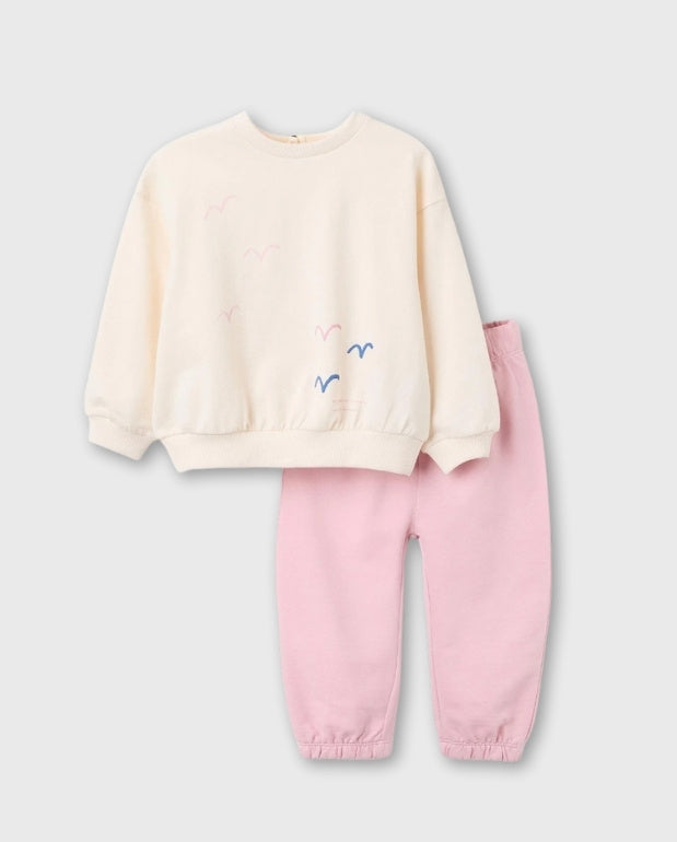 Conjunto Sudadera Pantalón Rosa Zippy