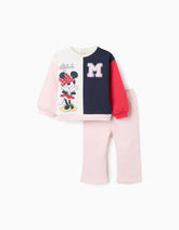Conjunto bebé Minnie Mouse combinado rosa/navy saco y pantalón