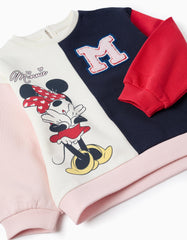 Detalle del estampado Minnie Mouse en saco multicolor