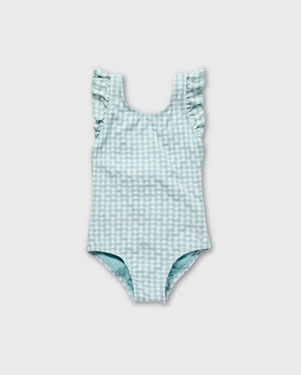 Vestido de Baño Moño Cuadros Azul Zippy