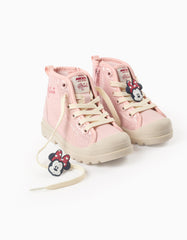Botas rosadas con glitter Minnie Mouse Zippy para niña