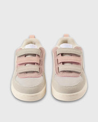 Tenis Velcro Combinado Gris Zippy Colores