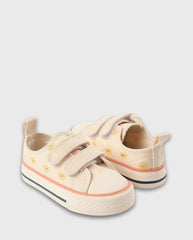 Tenis Velcro Girasoles Beige Zippy Niña