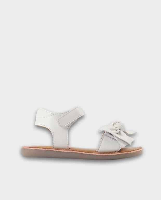 Sandalia Con Lazo Blanco Zippy