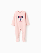 Pijama rosa para bebé con bordado de Minnie Mouse y lazo 3D