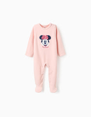 Pijama rosa para bebé con bordado de Minnie Mouse y lazo 3D