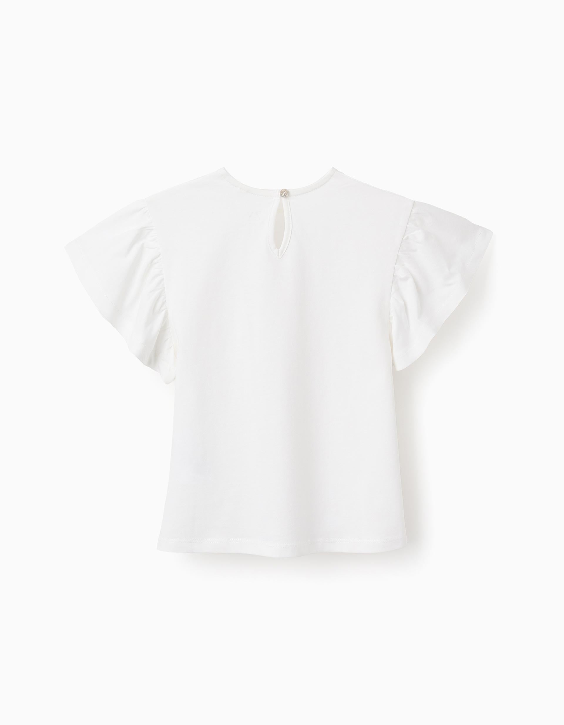 Blusa Detalle Crochet Blanco Zippy estilo