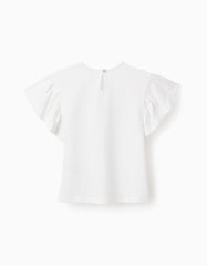 Blusa Detalle Crochet Blanco Zippy estilo