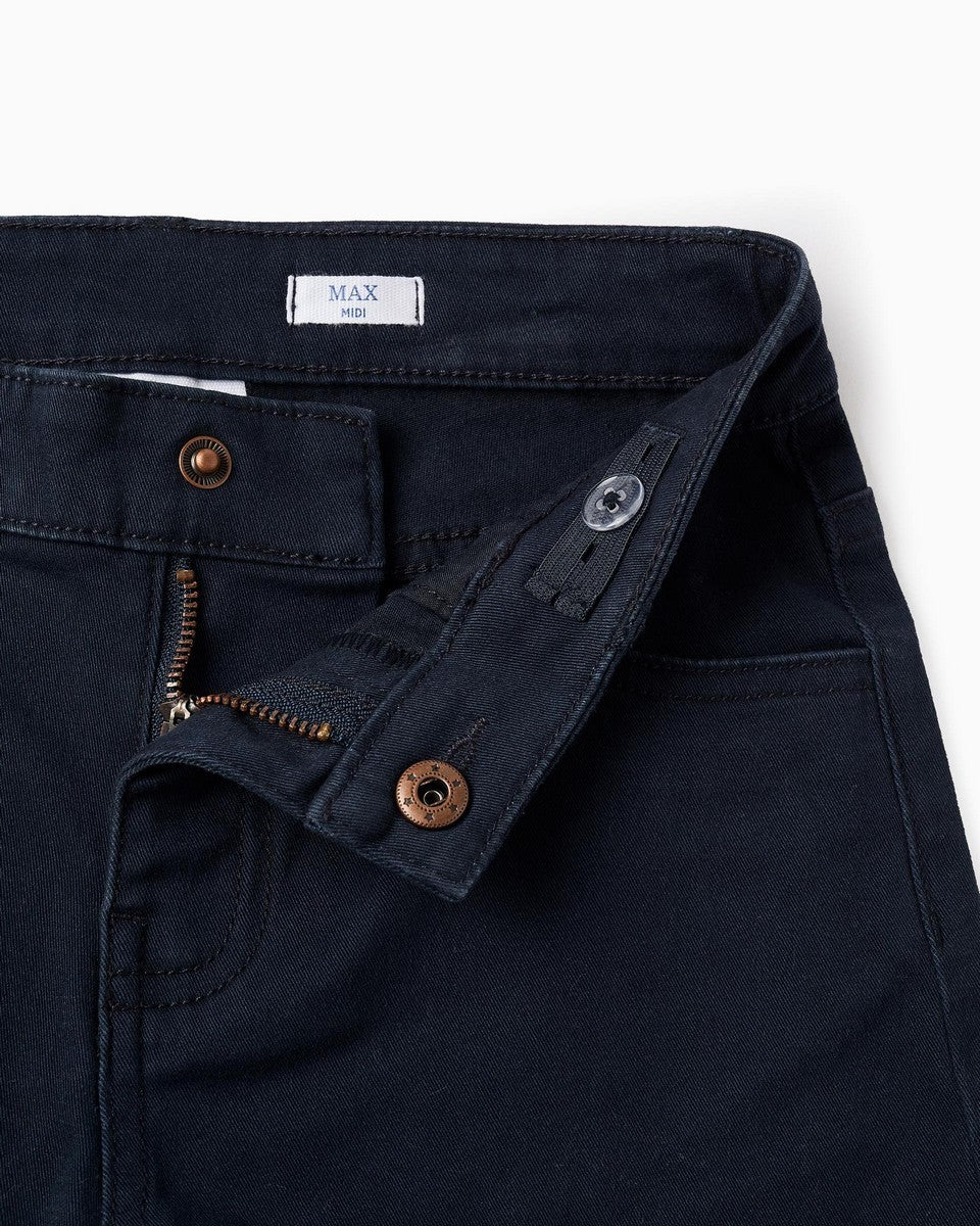 Bermuda Twill Navy Zippy detalle