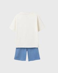 Conjunto Bermuda Avengers Blanco Azul Zippy estilo