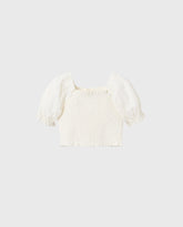 Blusa Resorte Bordado Blanco Zippy