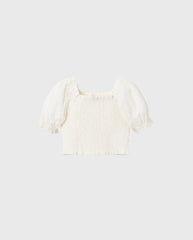 Blusa Resorte Bordado Blanco Zippy