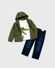 Conjunto 3 Piezas Chaqueta Cocodrilo