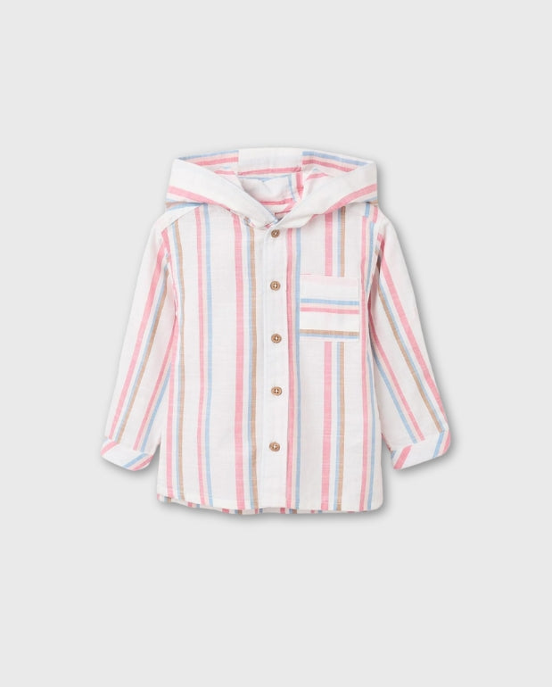 Camisa Con Capota Rayas Zippy