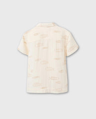 Camisa Bambula Estampado Beige Zippy Ligera