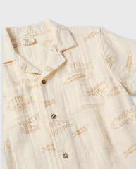 Camisa Bambula Estampado Beige Zippy Detalle