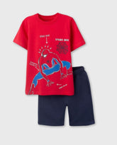 Conjunto Bermuda Spider-Man Rojo Zippy