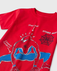 Conjunto Bermuda Spider-Man Rojo Zippy Superheroe