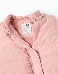 Chaleco Impermeable Rosa Zippy detalle