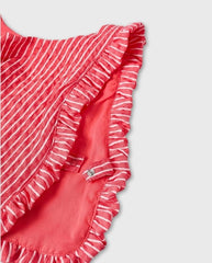 Blusa Volantes Rayas Rojo Zippy Red