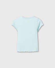 Blusa Bordado Flores Azul Zippy Celeste