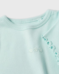 Blusa Bordado Flores Azul Zippy Detalle