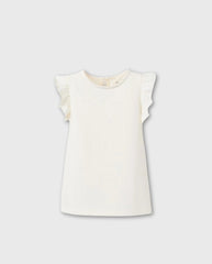 Blusa Mangas Volantes Blanco Zippy
