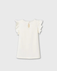 Blusa Mangas Volantes Blanco Zippy Estilo