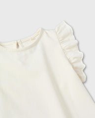 Blusa Mangas Volantes Blanco Zippy Diseño