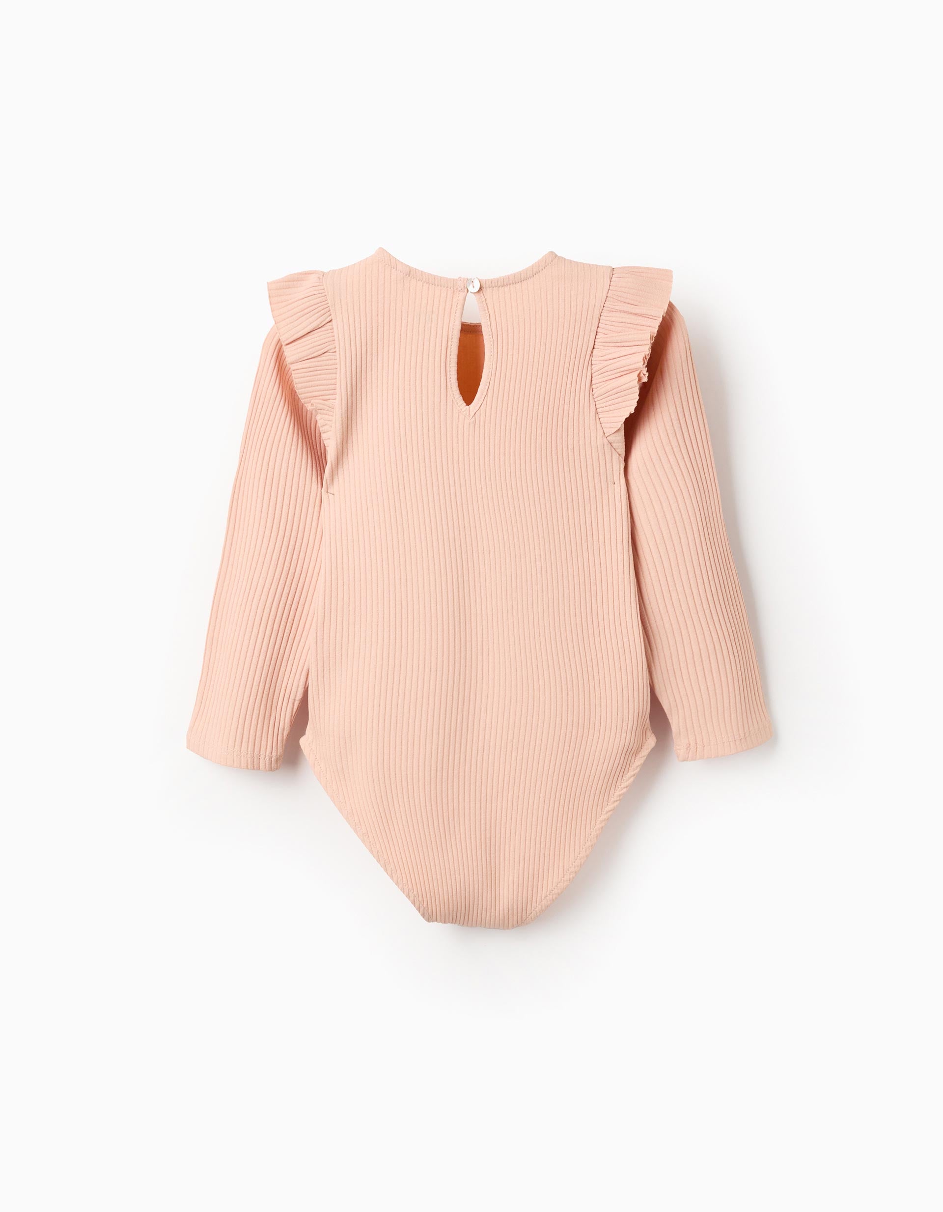 Blusa Body Acanalado Rosa Pastel Zippy estilo
