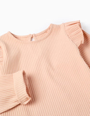 Blusa Body Acanalado Rosa Pastel Zippy modelo