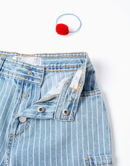 Pantalón Denim Líneas con Moña Zippy detalle