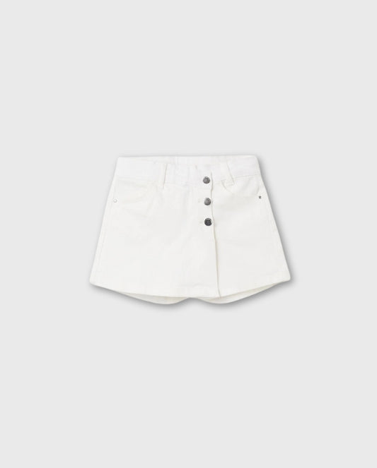 Falda Short Botones Blanco Zippy