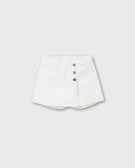 Falda Short Botones Blanco Zippy