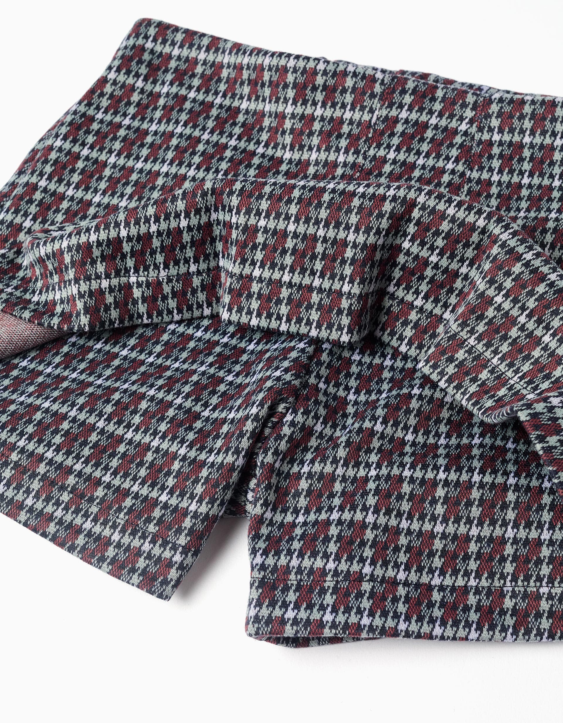 Vista trasera falda short infantil cuadros