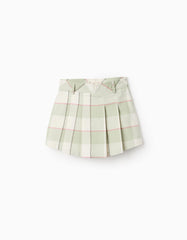 Falda Short Cuadros Verde MentaZippy