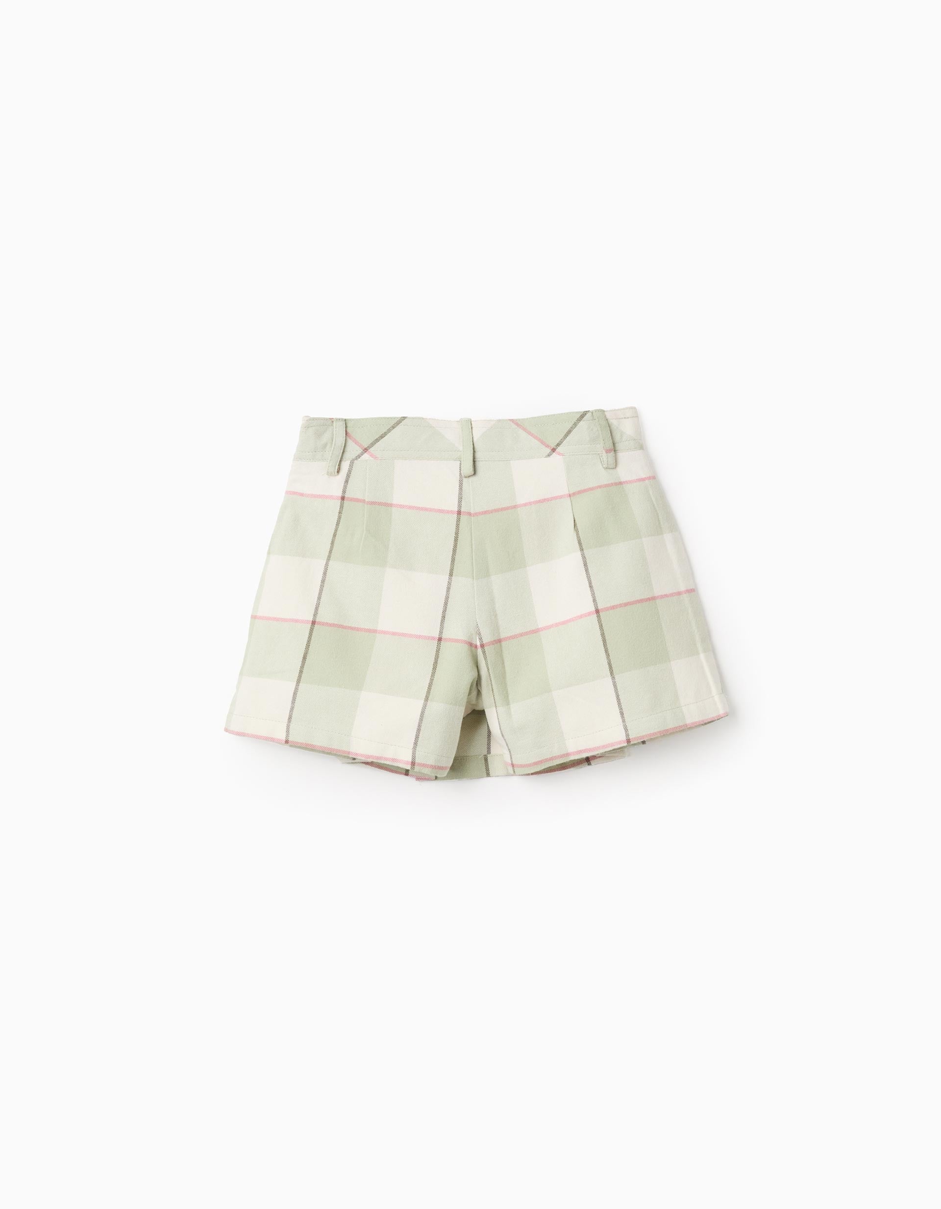 Falda Short Cuadros Verde MentaZippy ESTILO